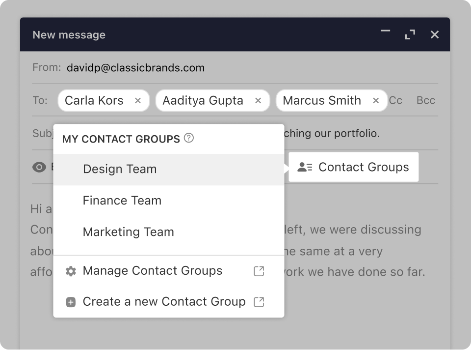 Contact Groups